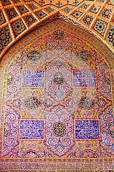 , oriental ornaments from Nasir al-Mulk mosque, S