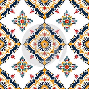 Oriental ornaments tiled background