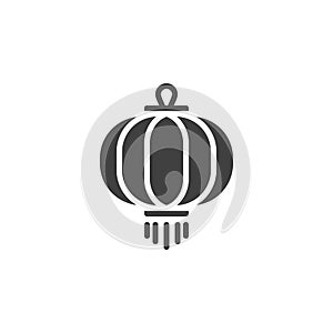 Oriental paper lantern vector icon