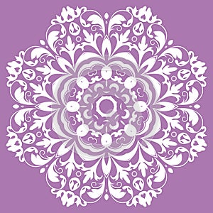 Oriental pattern with arabesques and floral elements