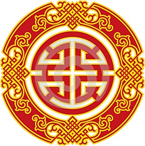 Oriental Pattern - Chinese Career Luck Symbol