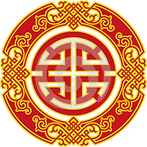 Oriental Pattern - Chinese Career Luck Symbol