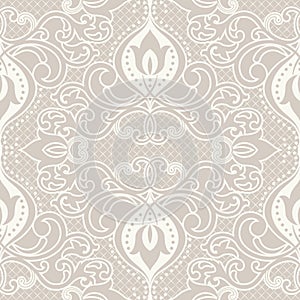 Oriental pattern with damask, arabesque and floral elements.