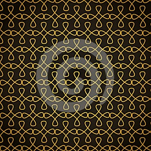 Oriental pattern design black and gold, luxury ornament abstarct wallpaper