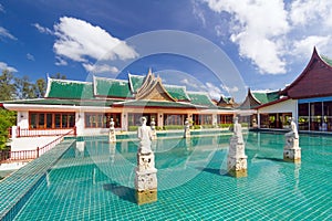 Oriental Pavilion reflected in the water