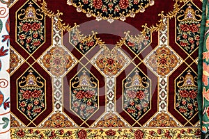 Oriental Persian Asian Carpets Background. east decor, oriental decoration backdrop, background