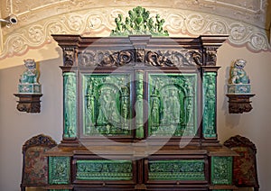 Oriental porcelain in the Pena Palace in Sintra, Portugal.