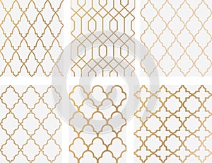 Oriental seamless vector patterns set.