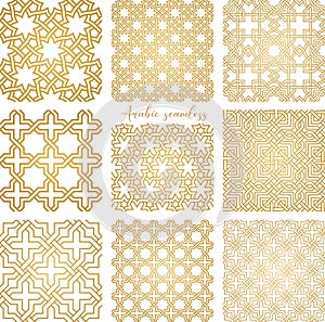 Oriental seamless vector patterns set