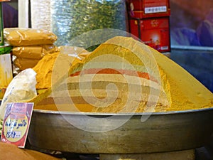 Oriental Spice Hill at local Market in Iran