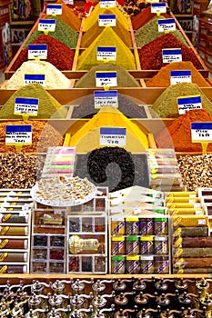 Oriental spices on the bazaar