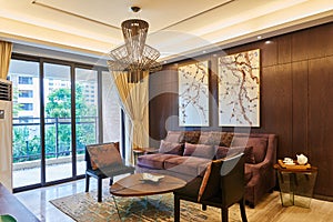 Oriental style luxury living room