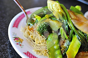 Oriental style noodle cuisine