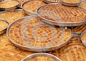 Oriental sweets at the market