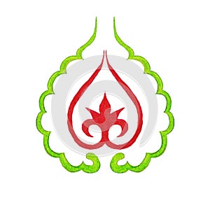 oriental tatar, Asian pattern, red background, heart pattern similar to a flower