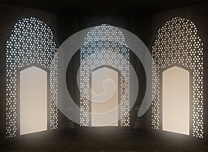 Oriental temple interior