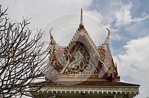 Oriental temple's roof