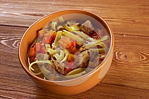 Oriental uzbek soup lagman