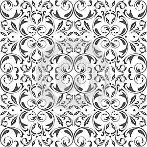 Oriental vector pattern with arabesques elements