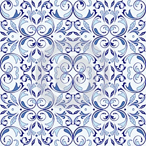 Oriental vector pattern with arabesques elements