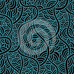 Oriental waves. Graphic ornament. Fish skin texture.