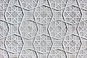 Oriental white wall ornament