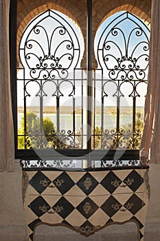 Oriental window with beautiful view Morocco