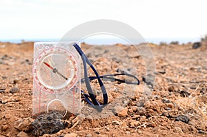 Orientation Concept Metal Compass