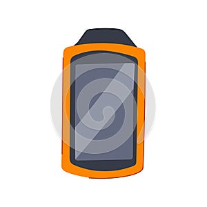 orientation handheld gps cartoon vector illustration