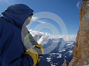 Orientation with a hiking map