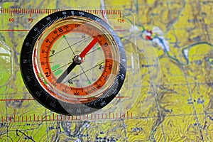 Orientation by map and compass
