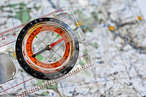 Orientation by map and compass