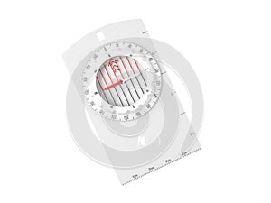 Orienteering compass