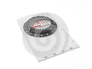 Orienteering compass