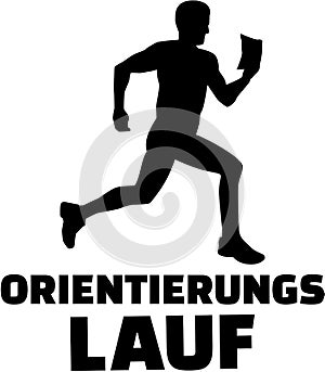 Orienteering with silhouette german