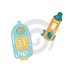 Orienteering sport equipment. Vector illustration