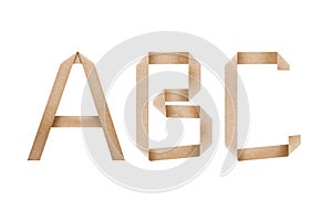 Origami alphabet letters abc