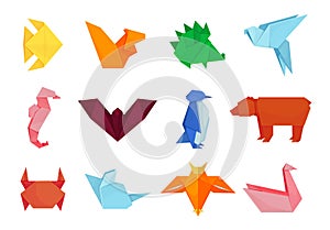 Origami animals, design and paper creative toys