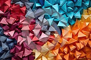 Origami background multicoloured spectrum