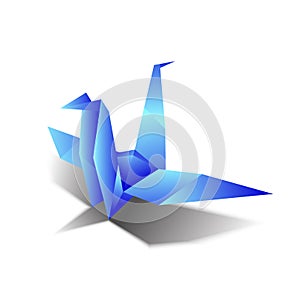 Origami bird vectors background blue sky