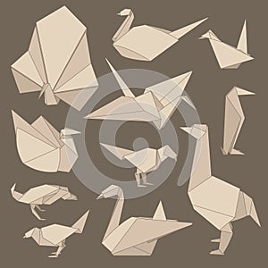 Origami birds