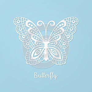 Origami butterfly ornament vector design