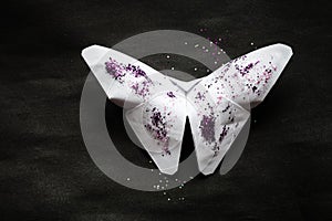 Origami butterfly sprinkle with glitter