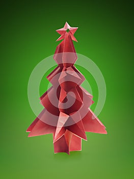 Origami christmas tree