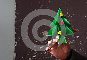 Origami christmas tree