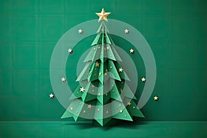 origami christmas tree AI generated