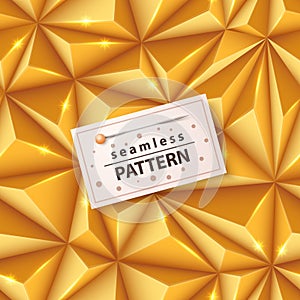 Origami 3D triangle - seamless pattern