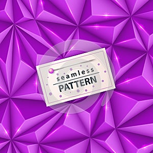 Origami 3D triangle - seamless pattern