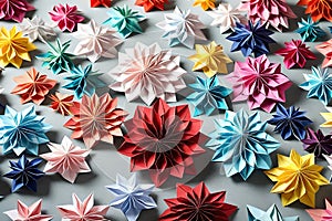 Origami Dahlia Flower Generated Ai