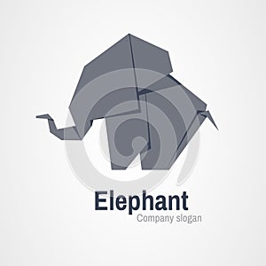 Origami elephant logo